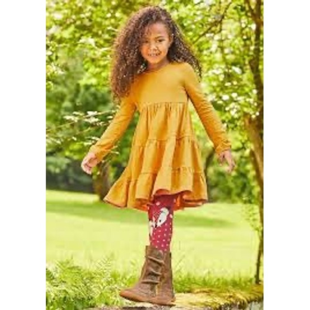 Matilda Jane Choose Your Own Path Golden Apple Pie Tiered Dress Size 4T  Ruffle